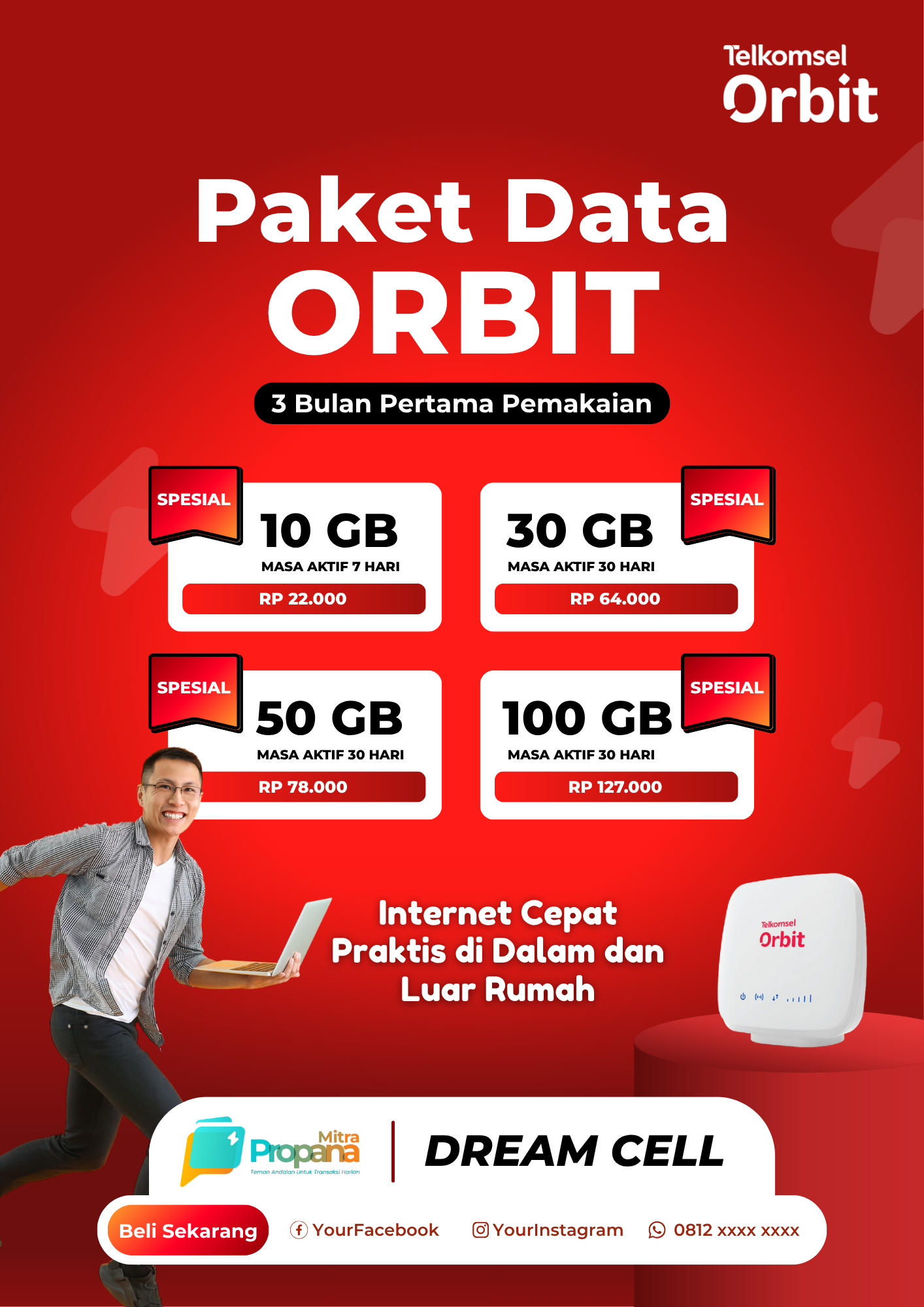 Template Pricelist Paket Data ORBIT Kurang 3 Bulan (Official) 2025 ...